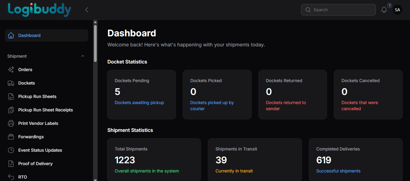 Logibuddy Dashboard